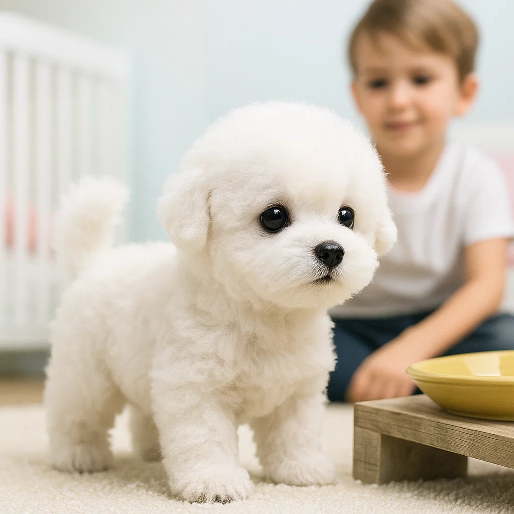 Pet Toy | Realistic Interactive Plush Puppy Toy — Eco-Friendly, Soft Synthetic Leather, Engaging Companion for All Ages