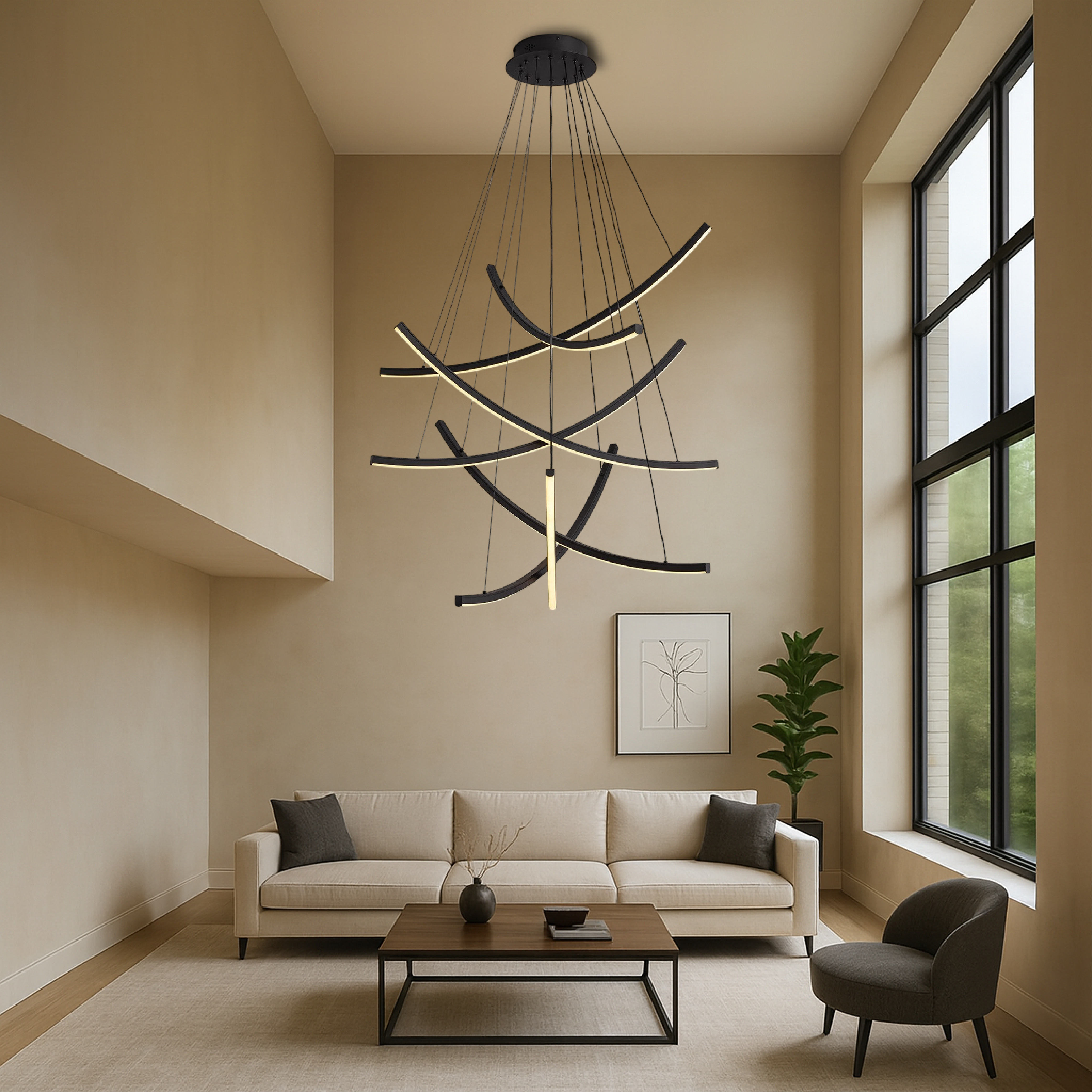 Fonden | Rella Scandinavian Staircase Chandelier