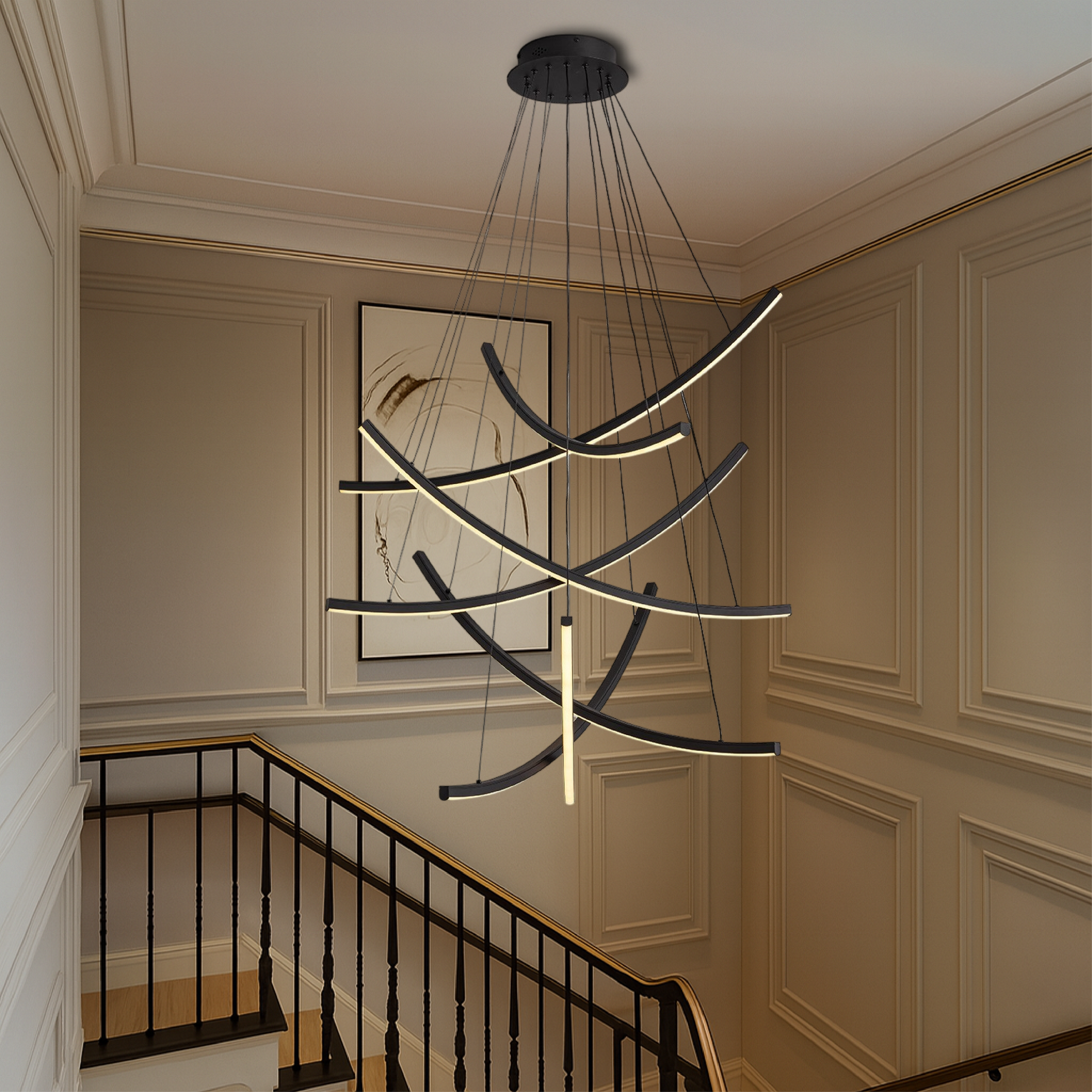 Fonden | Rella Scandinavian Staircase Chandelier
