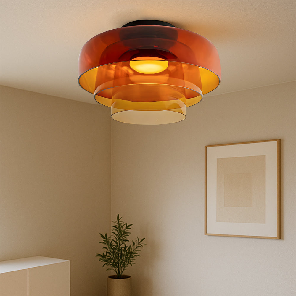 Brilora | Modern Scandinavian Bauhaus Glass Layered Pendant Lamp