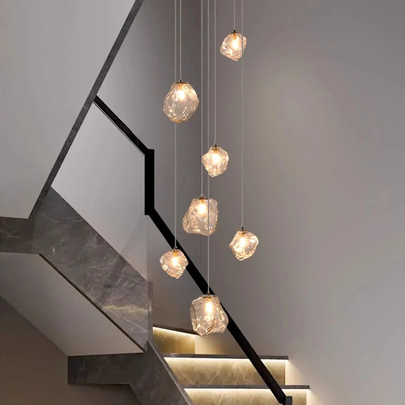Aurifera | Scandinavian Villa Staircase Chandelier