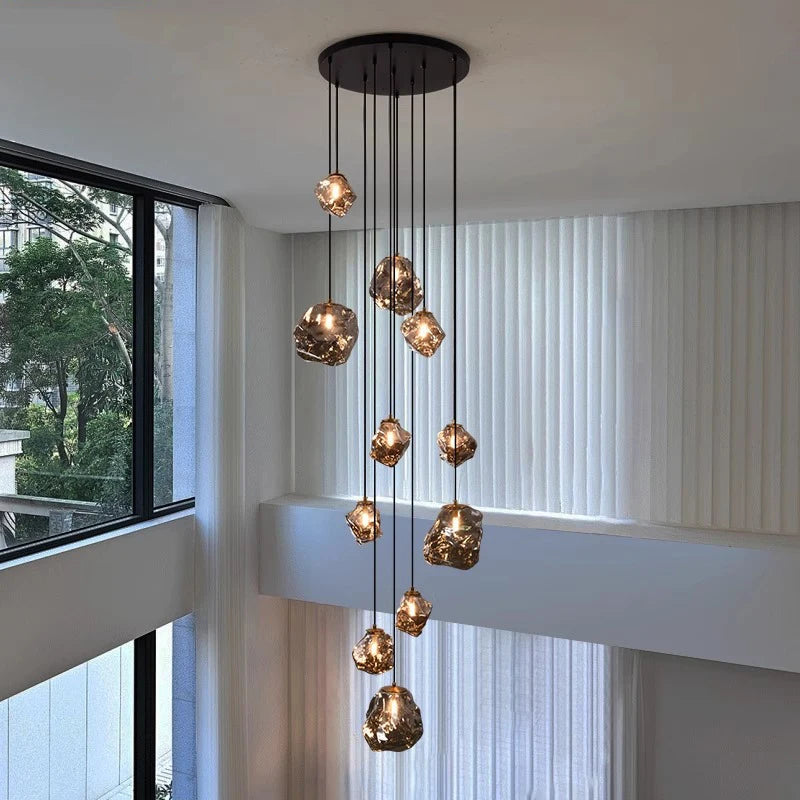 Aurifera | Scandinavian Villa Staircase Chandelier