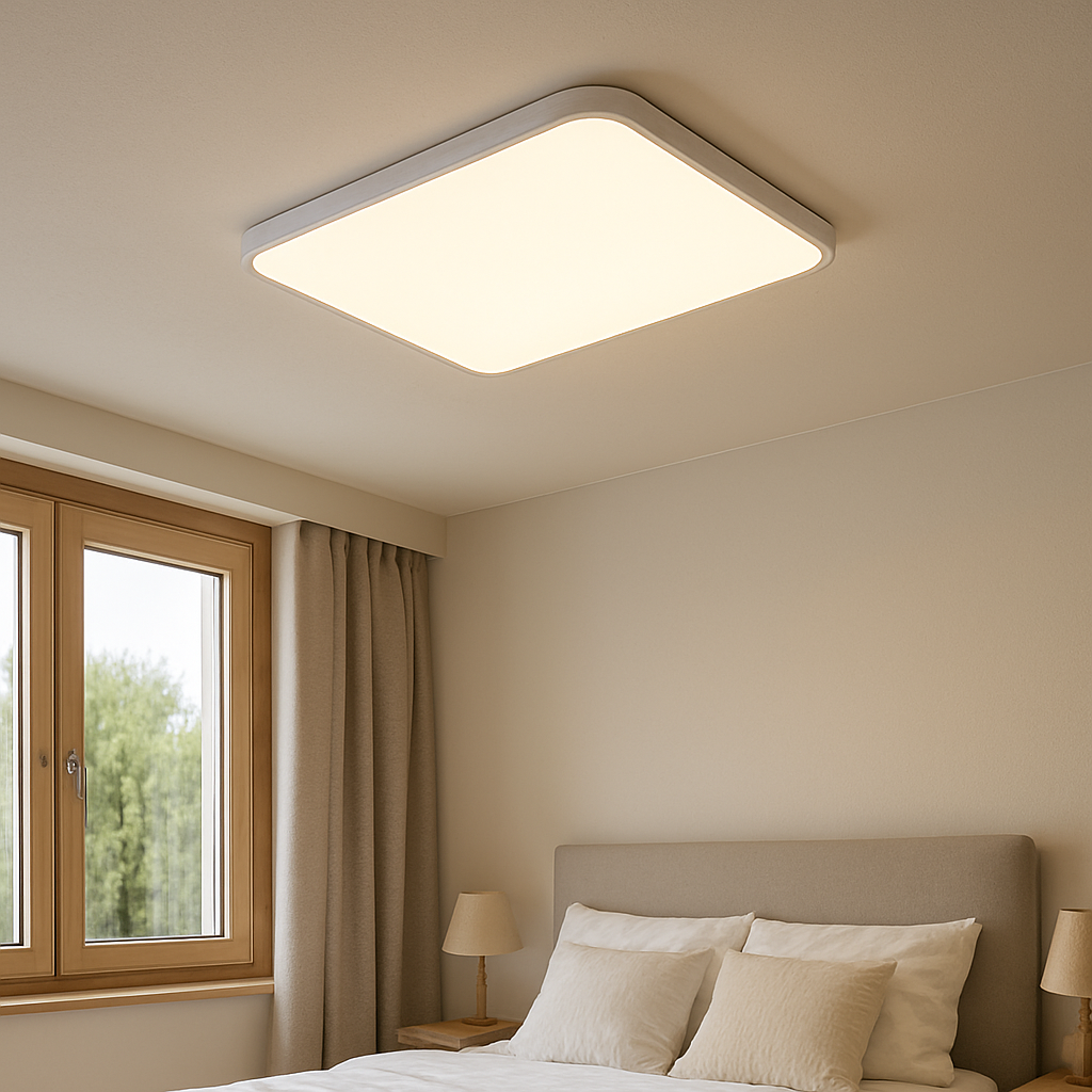 Essentia | Square White Ceiling Lamp