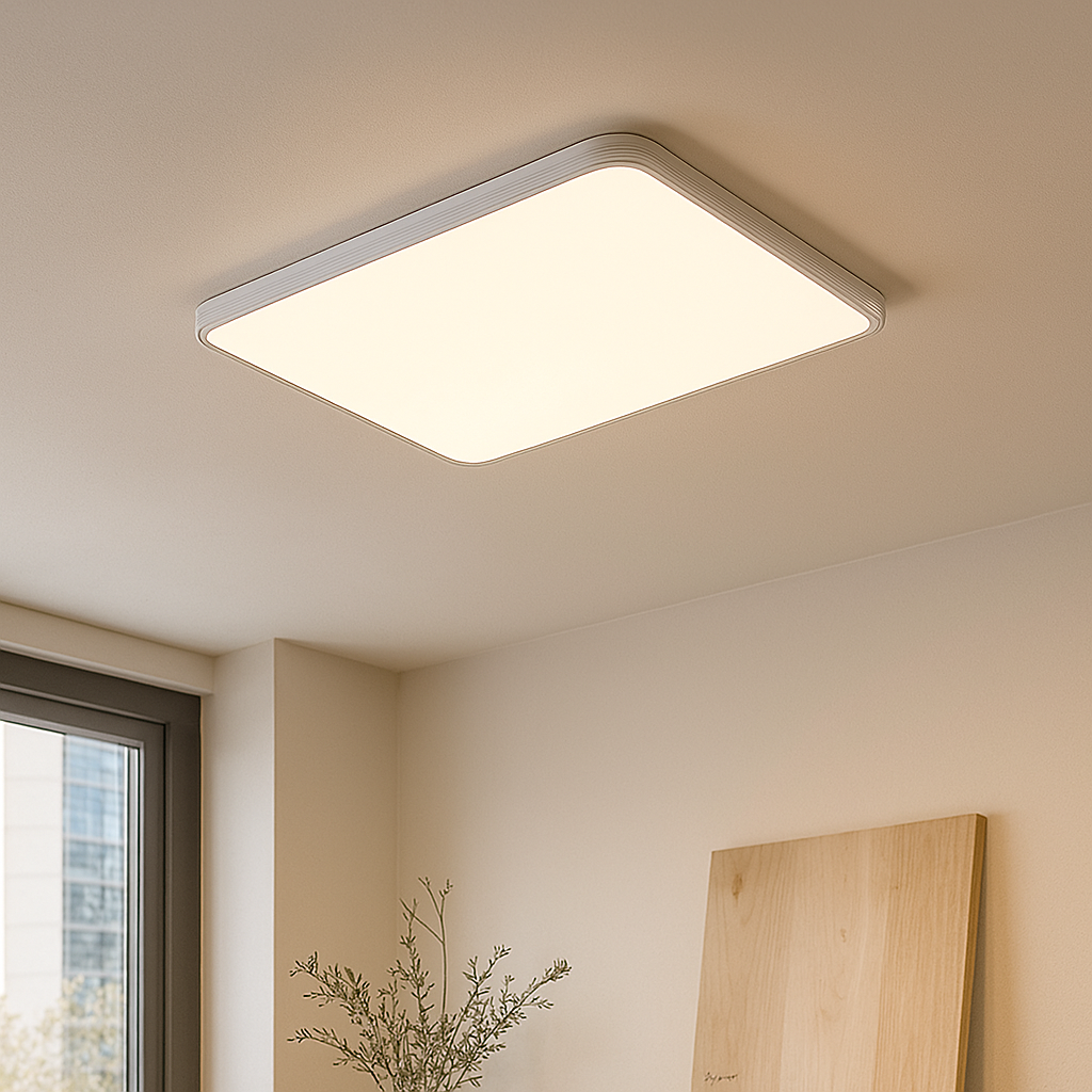Essentia | Square White Ceiling Lamp