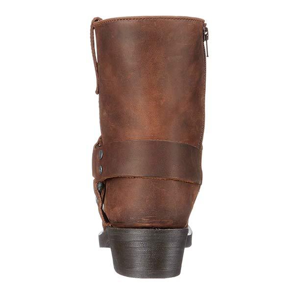 Noelle | Edgy Mid-Cut Black Leather Biker Boots