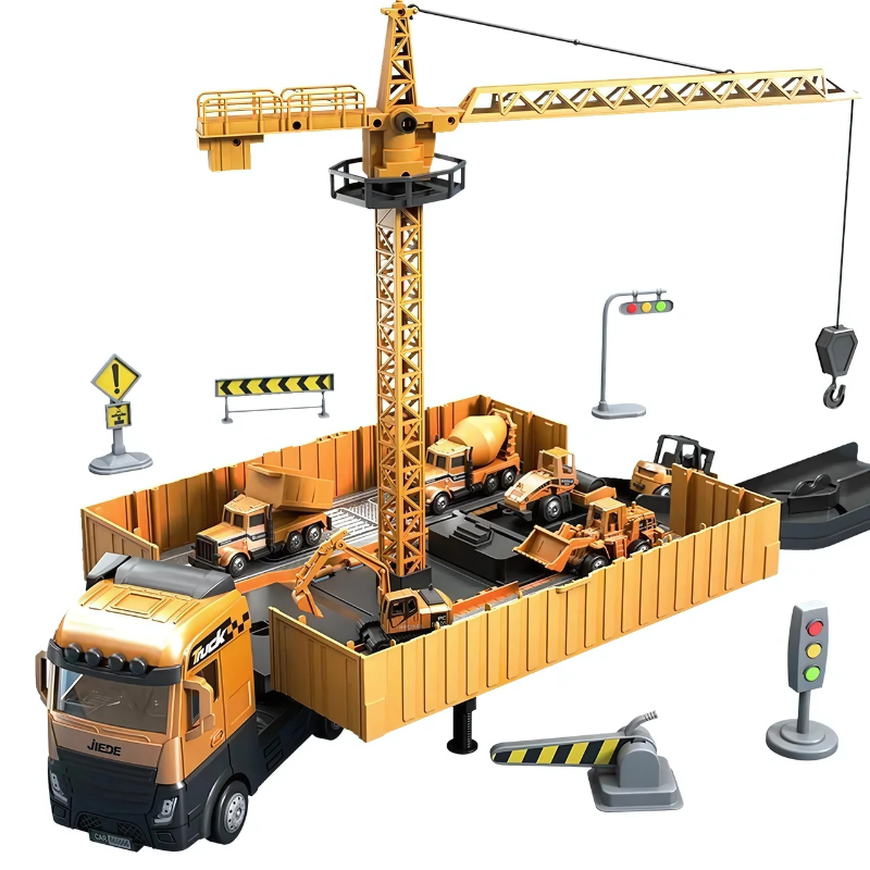 ConPlay | Transformable Construction Truck Toy Set with Light & Sound for Kids Aged 3-5 – 2-in-1 Interactive Play