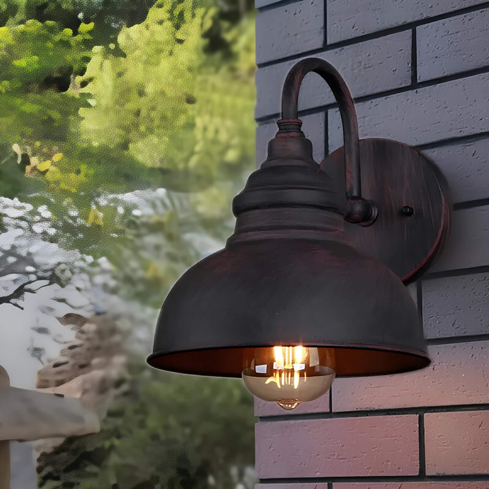 Vintage-inspired Outdoor Wall Lantern | Rust-Resistant Exterior Wall Light for Patios and Gardens
