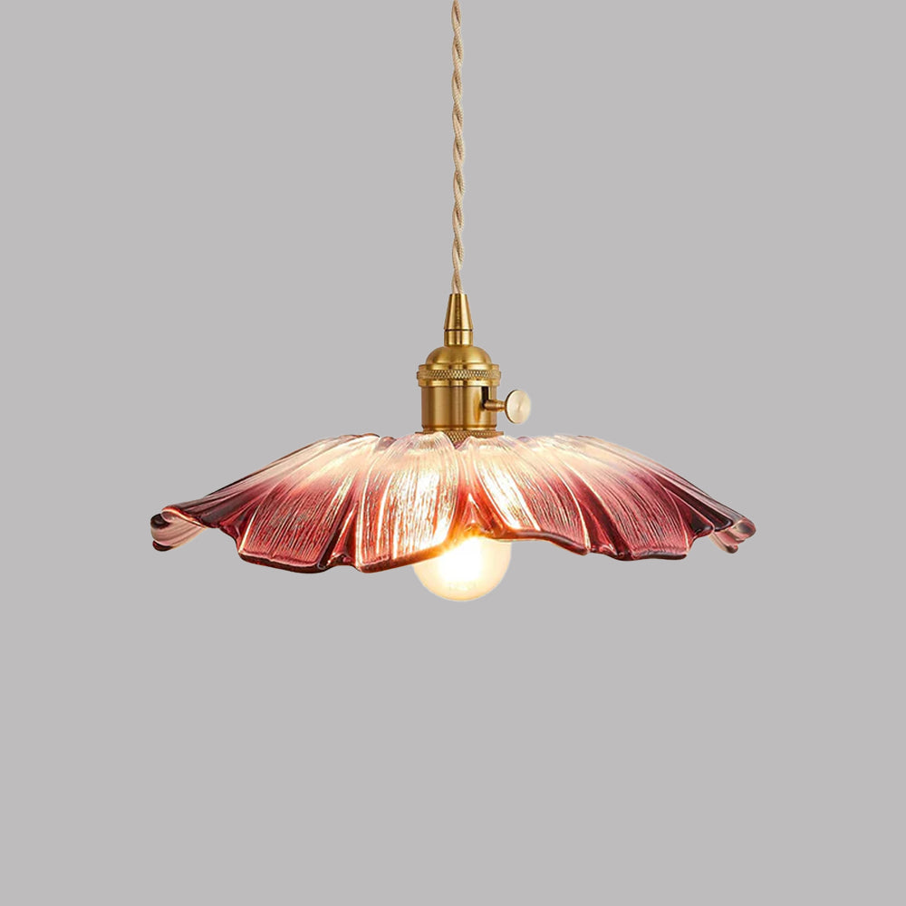 Oryla | Vintage Floral Glass Pendant Light Fixture for Dining Room