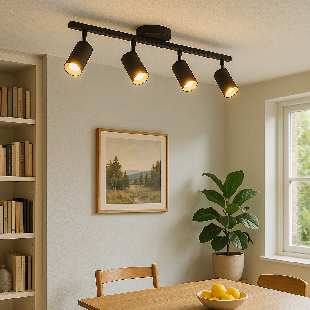 Vionne | Sleek Modern Ceiling Lamp with 4 Adjustable Heads