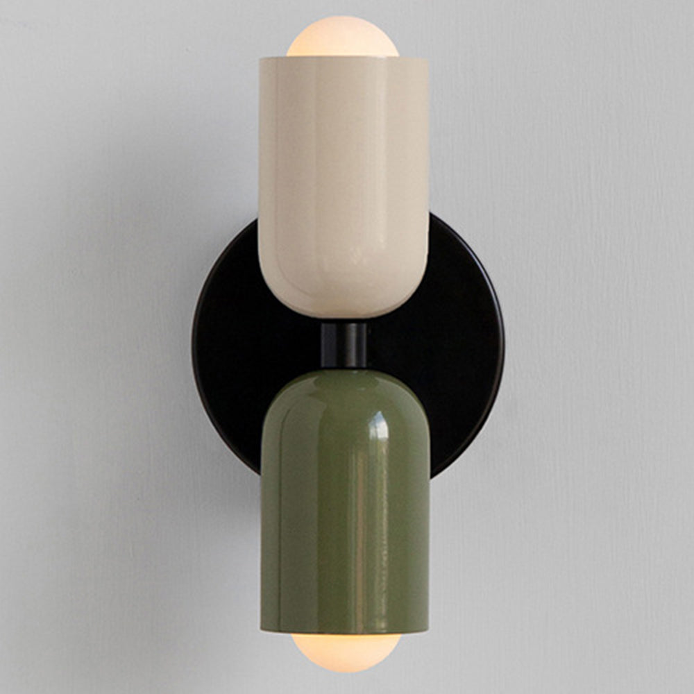 Eviora | Wall Light Dual Glass Sconce Fixture with Modern Touch