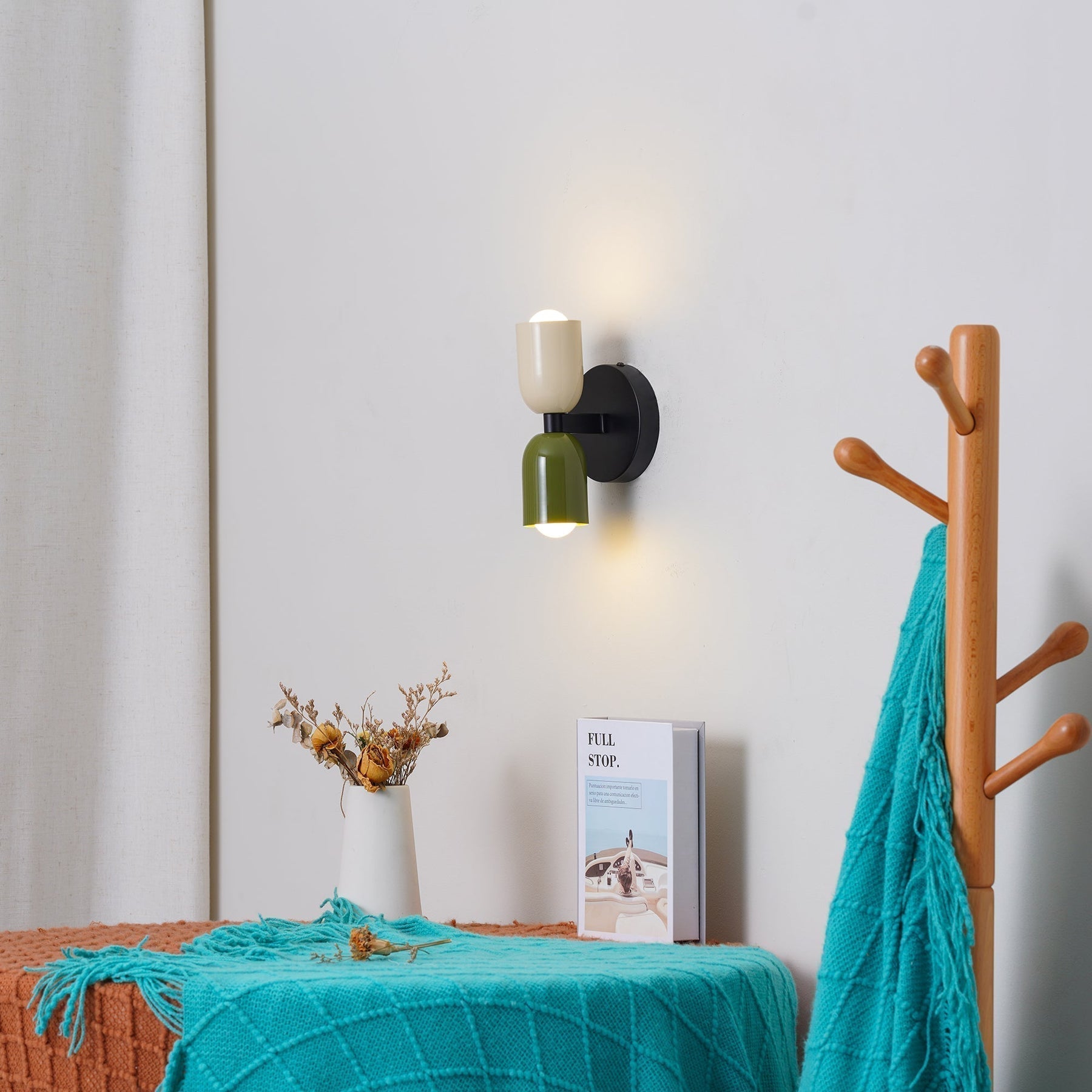 Eviora | Wall Light Dual Glass Sconce Fixture with Modern Touch